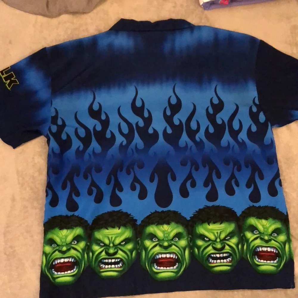 Marvel | Shirts | Vintage Marvels Incredible Hulk Mens Button Up | Poshmark